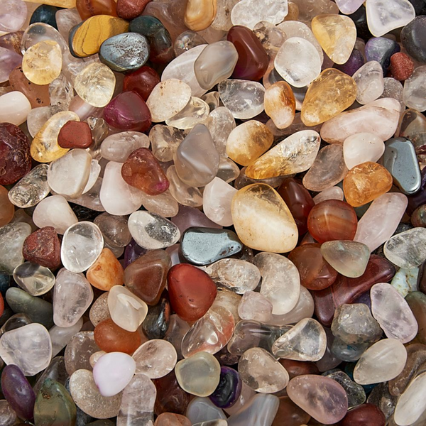 Crystal Chips Gemstone Tumblestone Mix Brazilian 10-15 mm