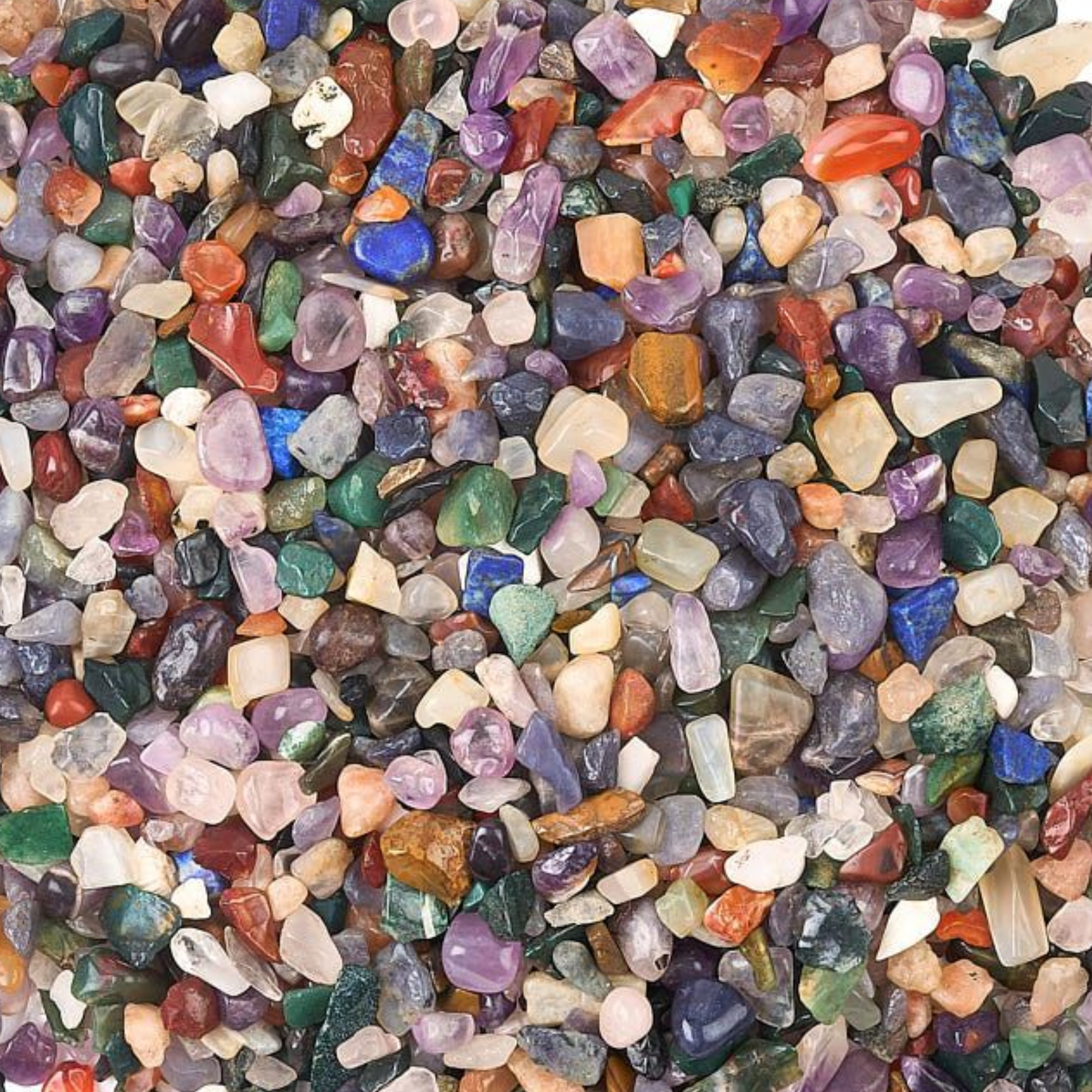 Crystal Chips Gemstone Tumblestone Mix Indian 4-15 mm