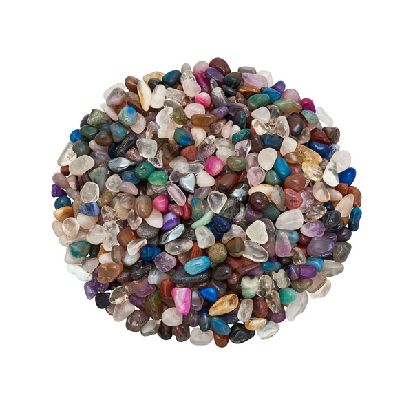 Crystal Chips Gemstone Tumblestone Mix Brazilian 10-15 mm