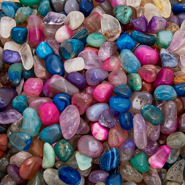 Crystal Chips Gemstone Tumblestone Mix Brazilian 10-15 mm