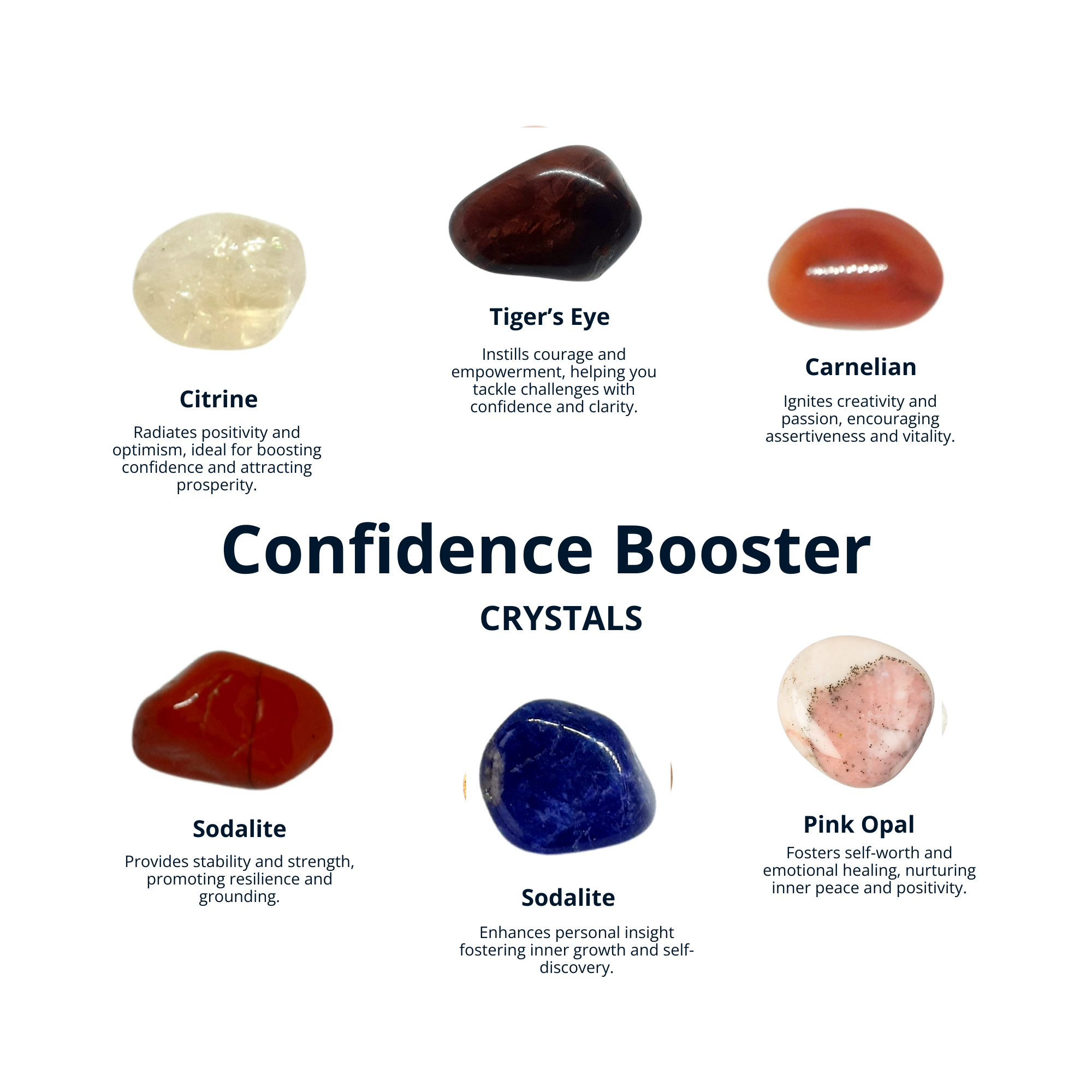 CONFIDENCE BOOSTER CRYSTALS, Healing Stones, Gemstones, Positive Energy