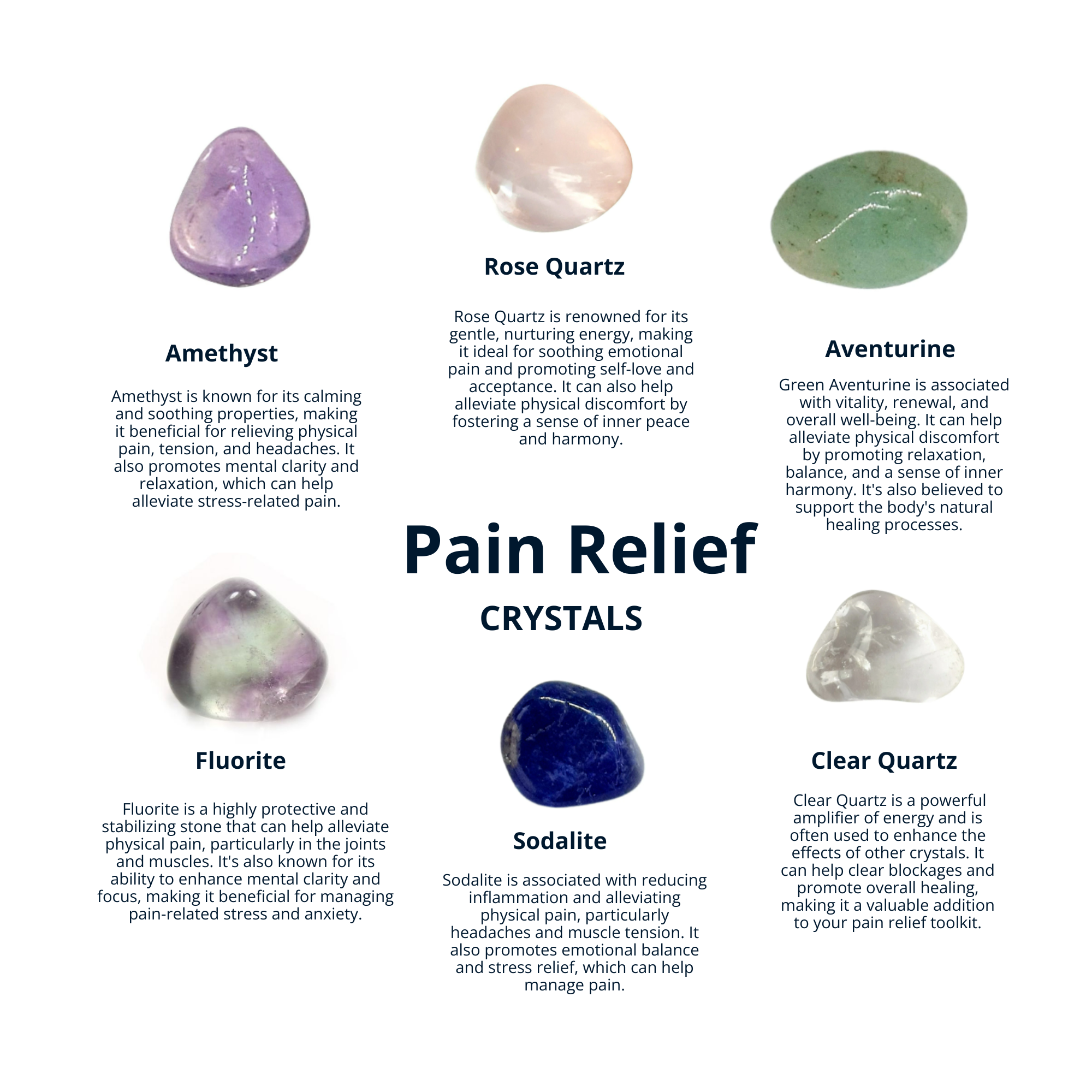 Pain Relief Support, Healing Stones Set