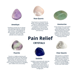 Pain Relief Support, Healing Stones Set