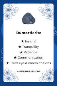 Dumortierite Crystal for Insight, Tranquility, Patience, Communication, Third Eye and Crown Chakra Healing