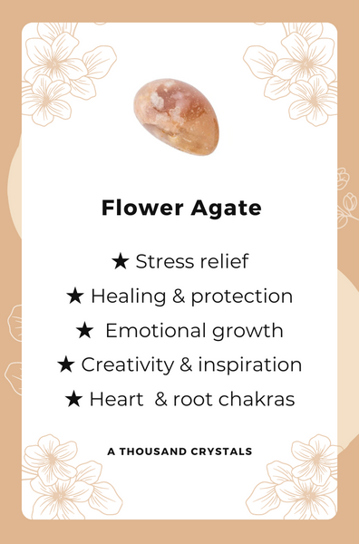 FLOWER AGATE CRYSTAL, Healing Crystals for Growth, Transformation, and Emotional Healing