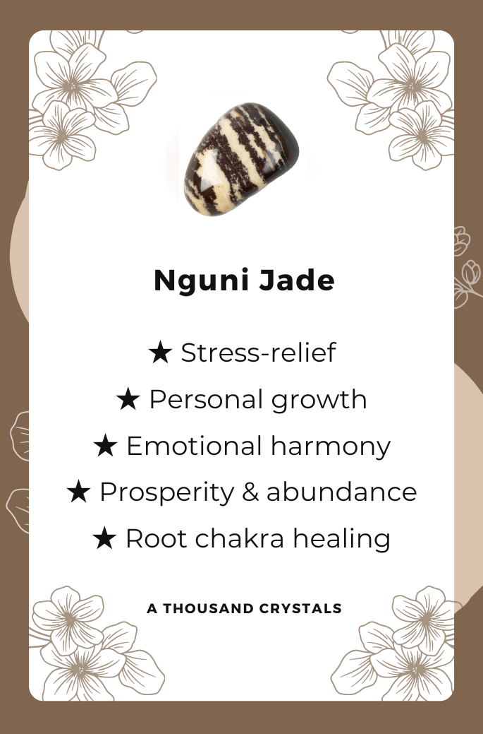 NGUNI JADE, CRYSTALS, Healing Crystal for Prosperity, Balance, and Healing