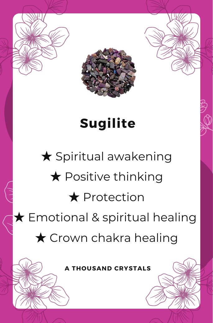 SUGILITE CHIPS AA Grade, Healing Crystals and Stones