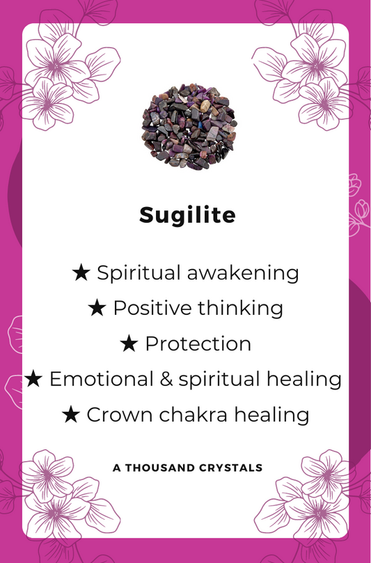 SUGILITE CHIPS AA Grade, Healing Crystals and Stones