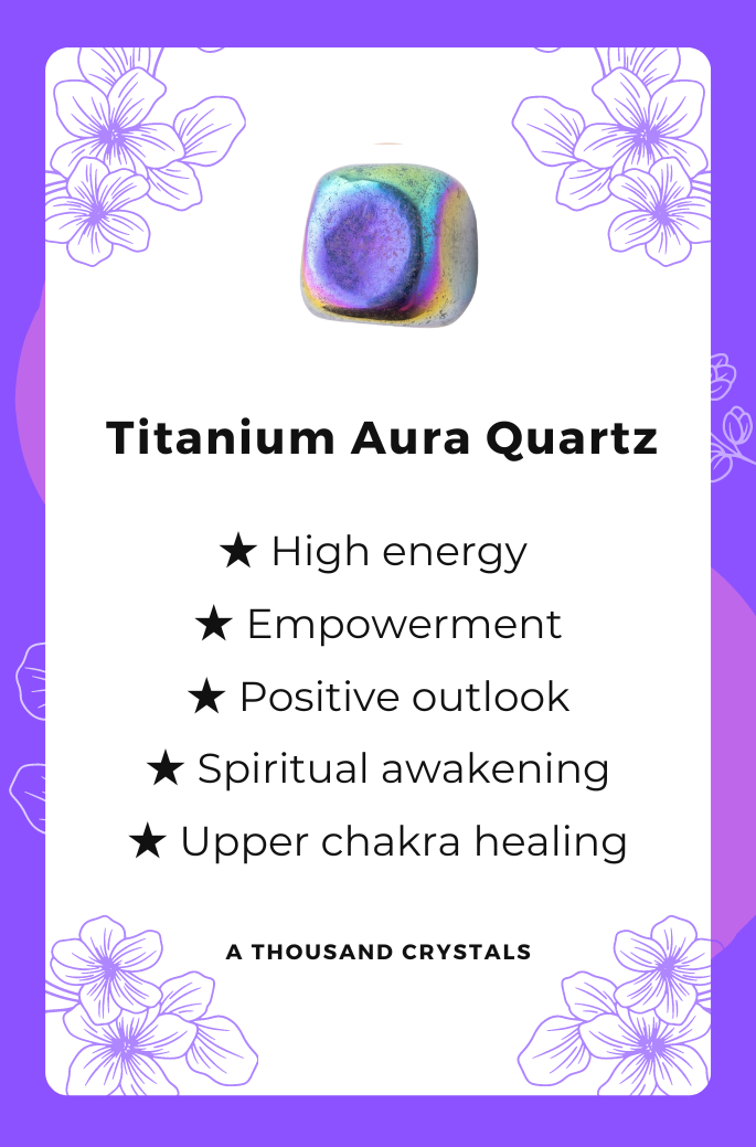 TITANIUM AURA QUARTZ Healing Crystals for Vitality, Strength, and Spiritual Awakening