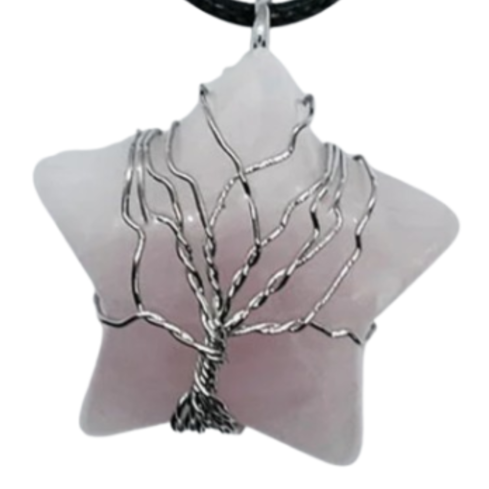 Rose Quartz Star Pendant Necklace