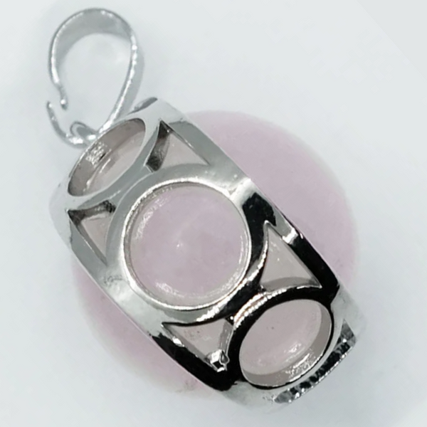 Rose Quartz Ball Pendant Necklace