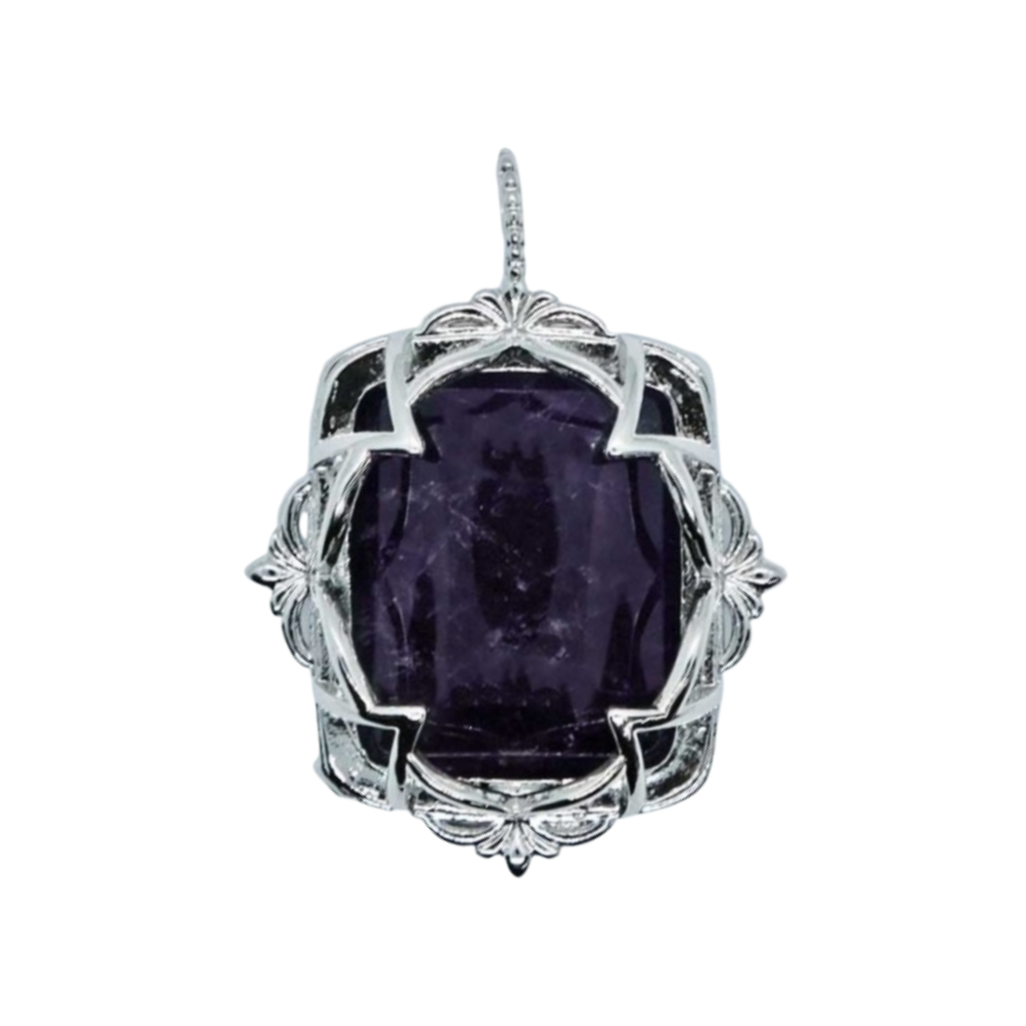 Amethyst Oval Pendant Necklace