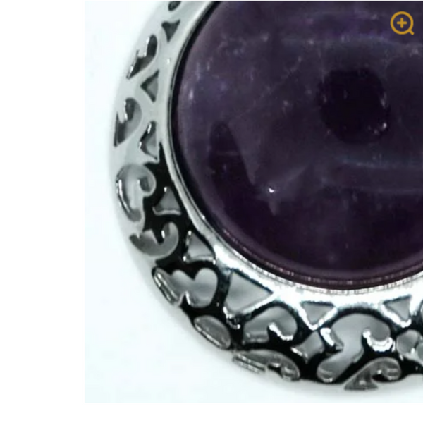 Amethyst Round Pendant Necklace