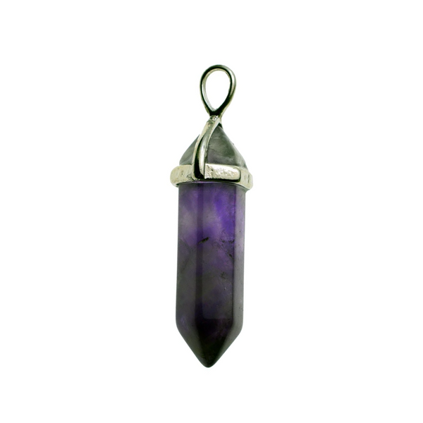 Amethyst Fixed Point Pendant Necklace