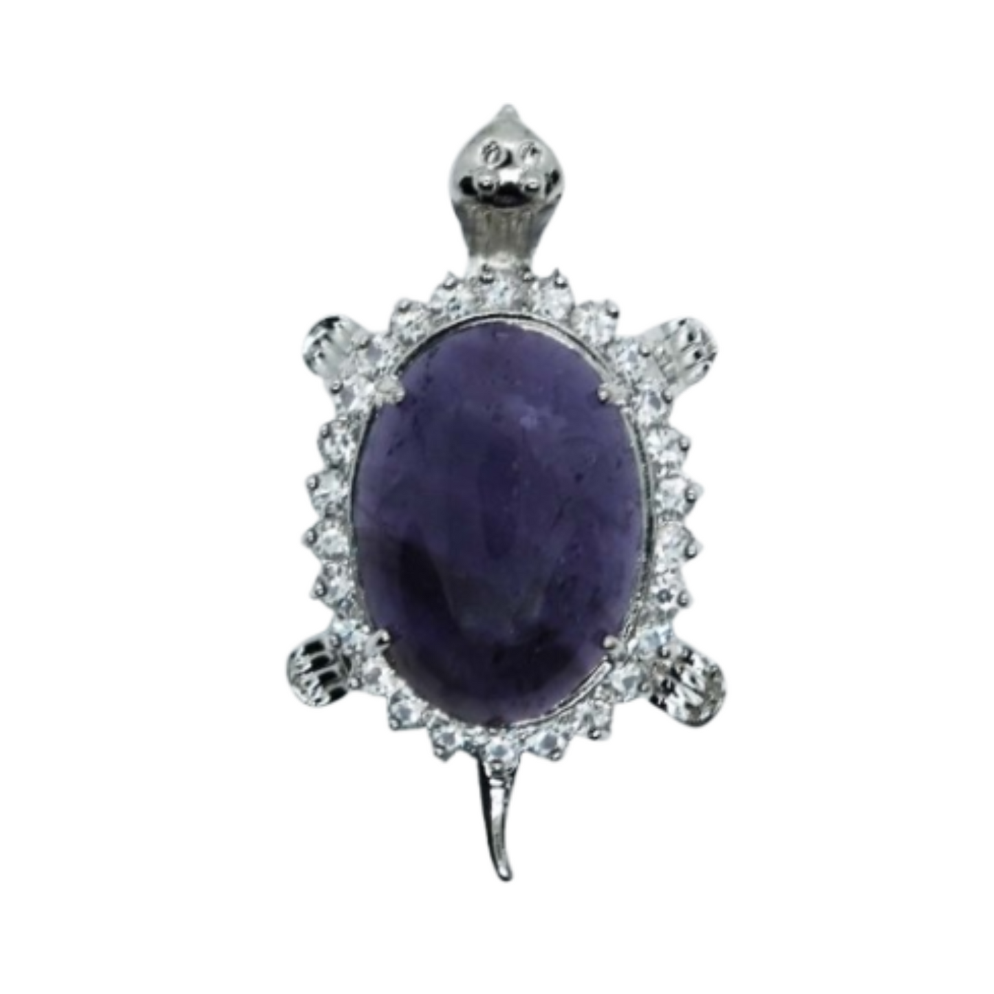 Amethyst Turtle Pendant Necklace