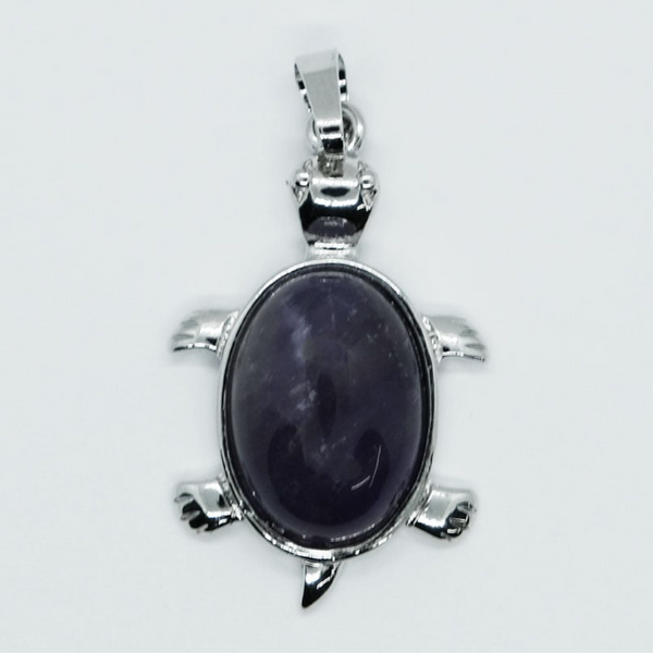 Amethyst Tortoise Pendant Necklace