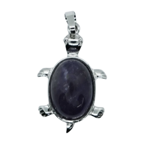 Amethyst Tortoise Pendant Necklace