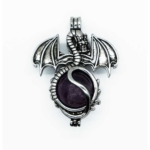 Amethyst Dragon Ball Necklace