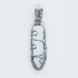 Opalite Point Wired Pendant Necklace