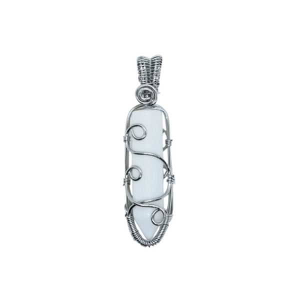 Opalite Point Wired Pendant Necklace