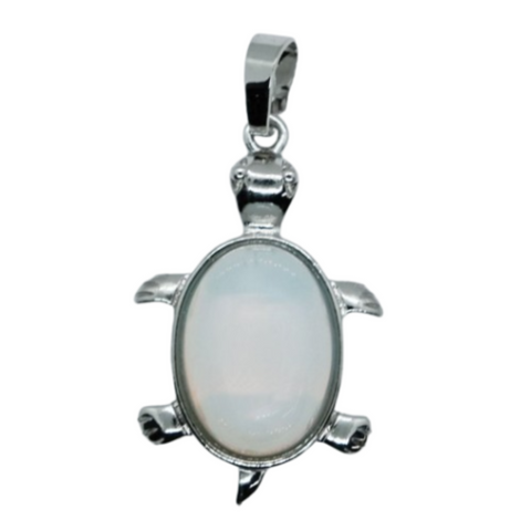 Opalite Tortoise Pendant Necklace