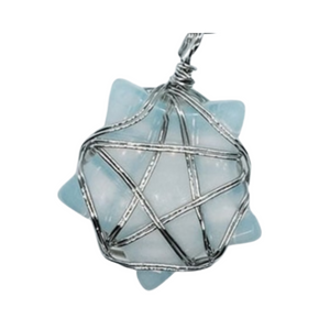 Opalite Star Pentagram Pendant Necklace