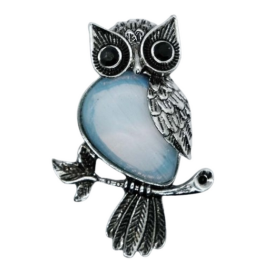 Opalite Owl Pendant Necklace