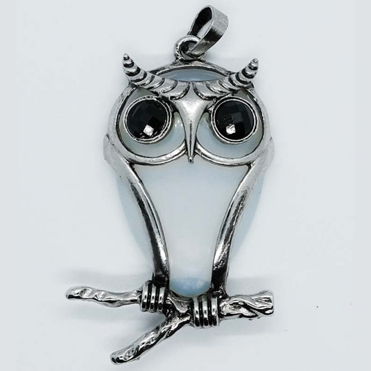 Opalite Owl Pendant Necklace