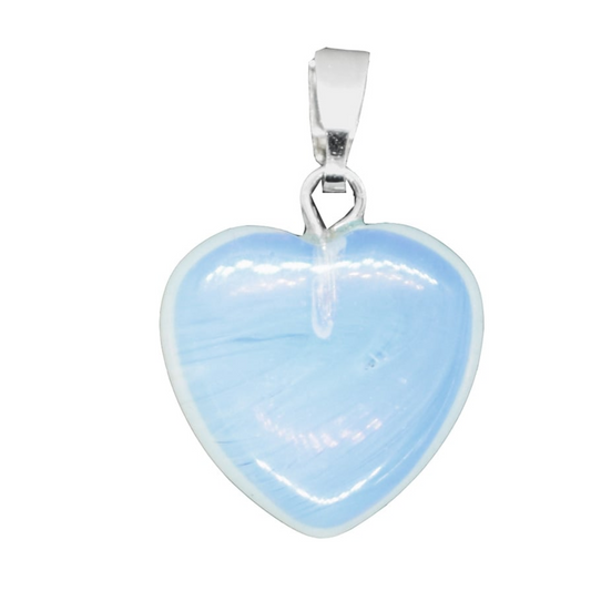 Opalite Heart Pendant Necklace