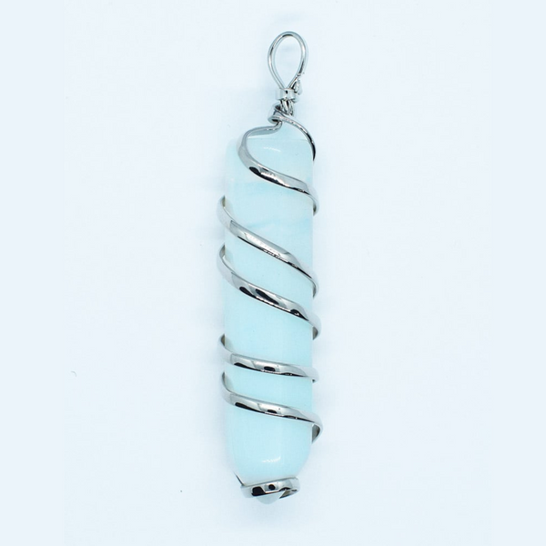 Opalite Wired Wand Pendant Necklace