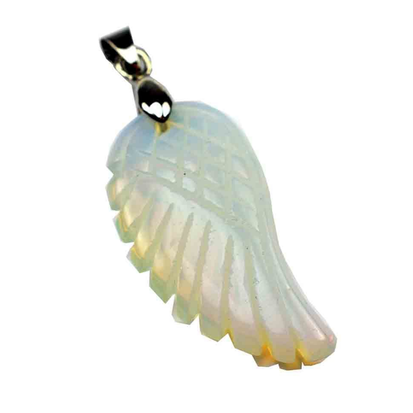 Opalite Angel Wing Pendant Necklace