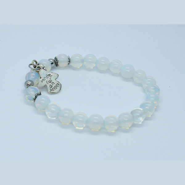 Opalite Angel Beaded Bracelet