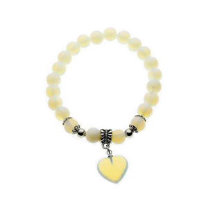 Opalite Heart Beaded Bracelet