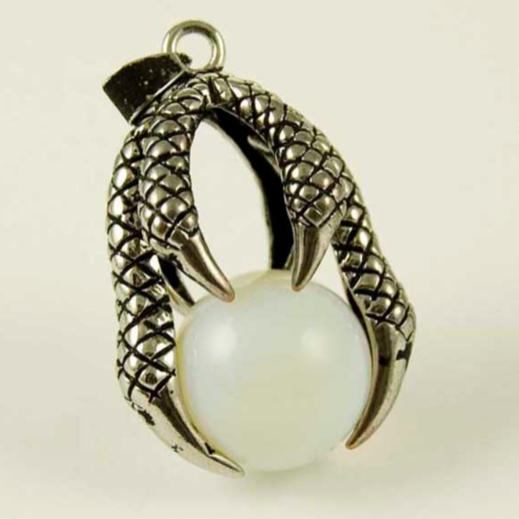 Opalite Dragon Claw Pendant Necklace