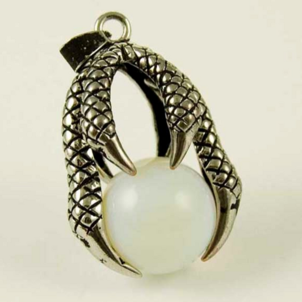 Opalite Dragon Claw Pendant Necklace