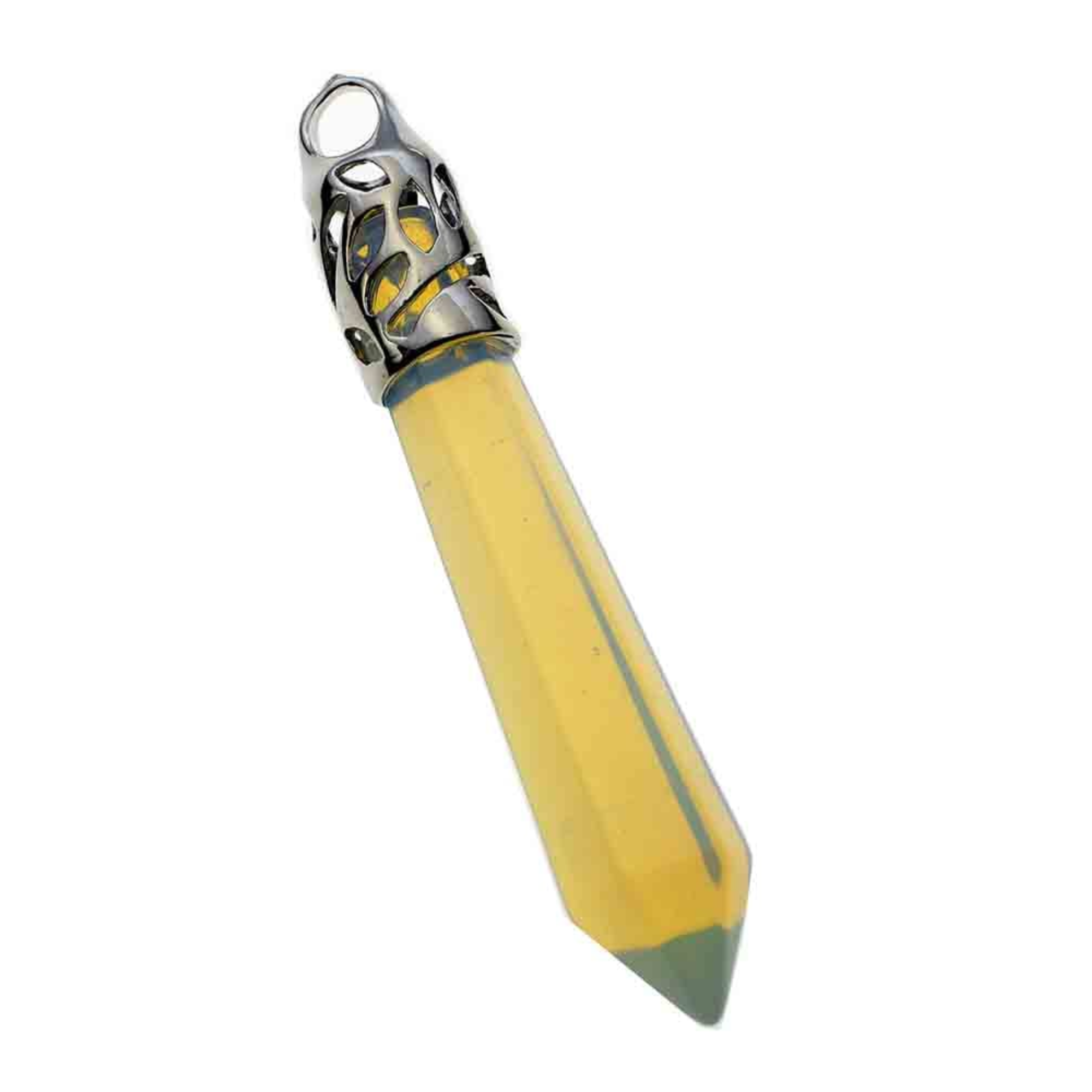 Opalite Hexagonal Wand Pendant Necklace