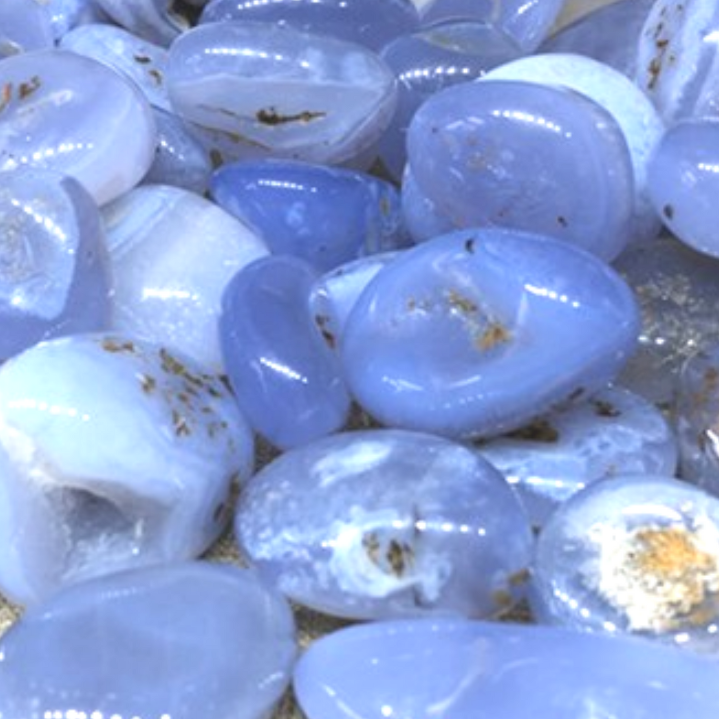 Blue Lace Agate Crystal for Peace, Hope, Optimism, Verbal Expression and Throat Chakra Healing